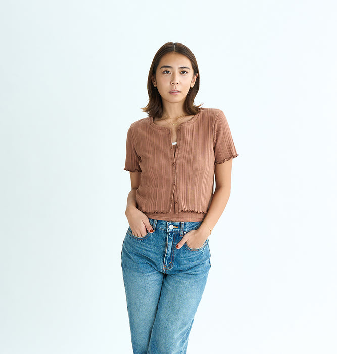 【OUTLET】Roxy MIXTURE SET ウィメンズ アンサンブル キャミソール カーディガン セット リブ <2025 ETERNAL SUMMER COLLECTION>