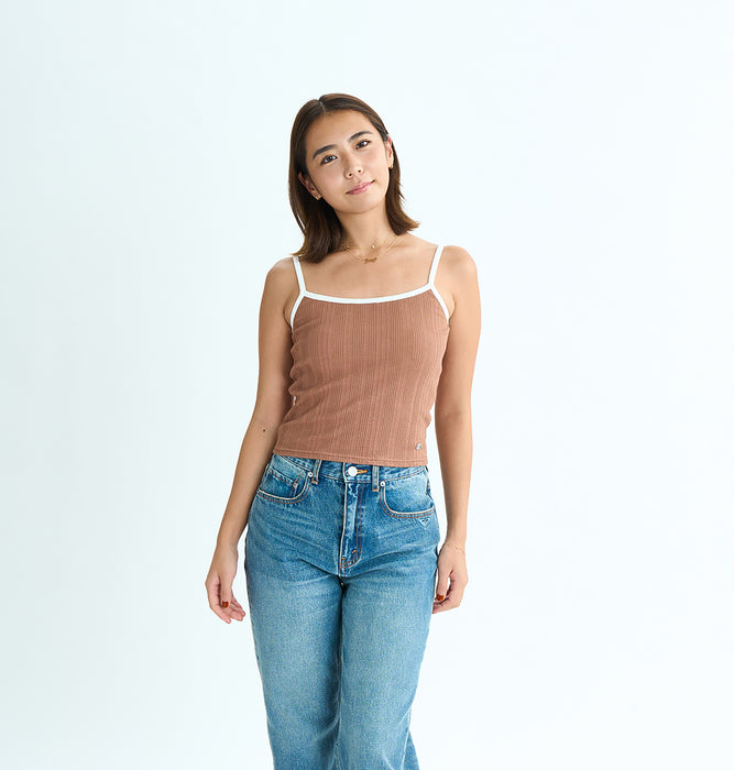 【OUTLET】Roxy MIXTURE SET ウィメンズ アンサンブル キャミソール カーディガン セット リブ <2025 ETERNAL SUMMER COLLECTION>