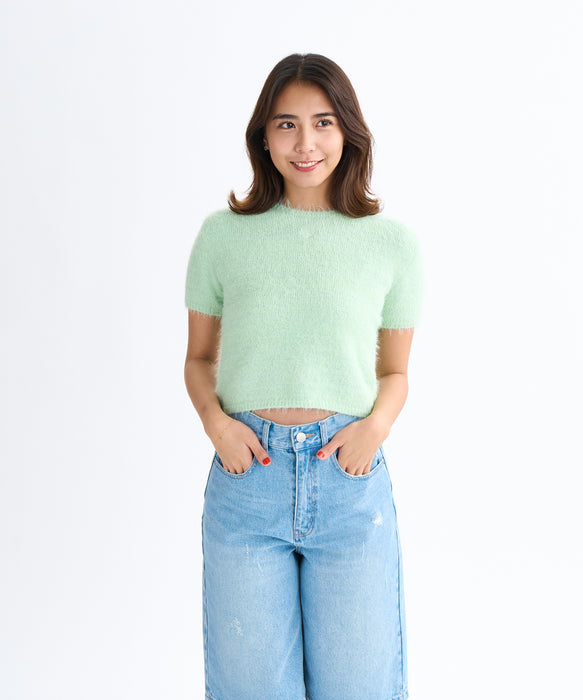 Roxy MAKEUP ウィメンズ 半袖ラメ入りトップス ニット <2025FW