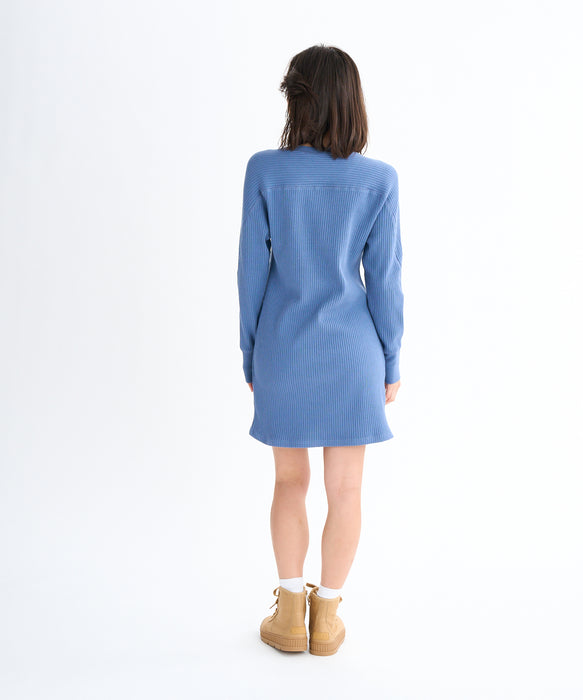 【OUTLET】Roxy MY PACE ウィメンズ 長袖リブ素材 ミニ丈ワンピース <2025FW HEART WAVE>