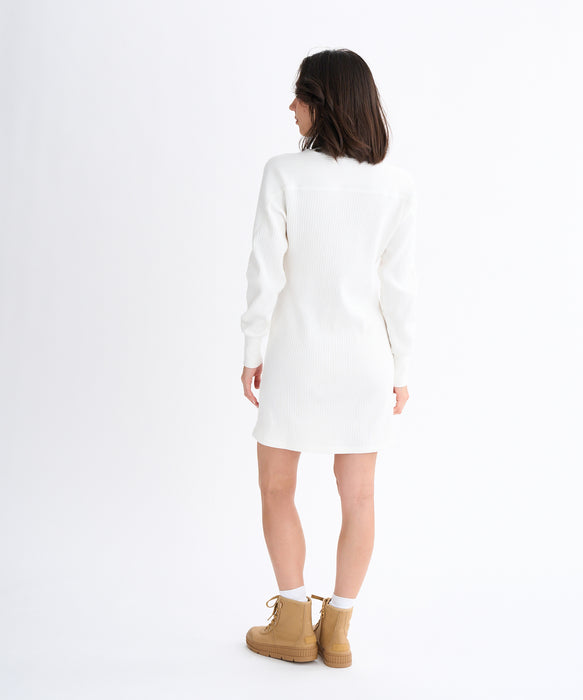 【OUTLET】Roxy MY PACE ウィメンズ 長袖リブ素材 ミニ丈ワンピース <2025FW HEART WAVE>
