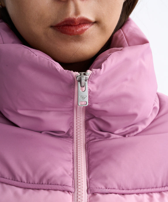 Roxy MEET UP ウィメンズ ダウンジャケット 2色切り替え ダウン70%