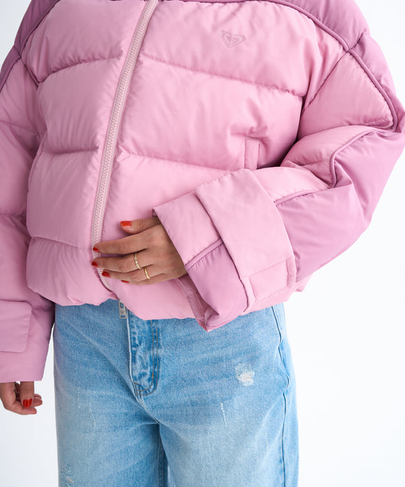 Roxy MEET UP ウィメンズ ダウンジャケット 2色切り替え ダウン70%