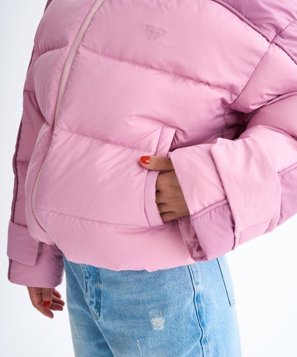 Roxy MEET UP ウィメンズ ダウンジャケット 2色切り替え ダウン70%