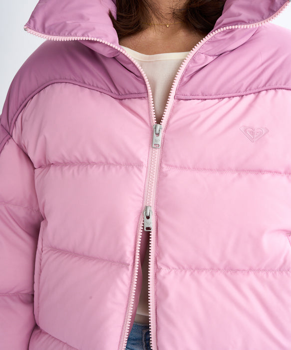 Roxy MEET UP ウィメンズ ダウンジャケット 2色切り替え ダウン70%