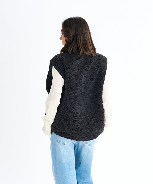 【OUTLET】Roxy BELLIS BOA VEST ウィメンズ ボアベスト 撥水加工 <2025FW HEART WAVE HOLIDAYS>