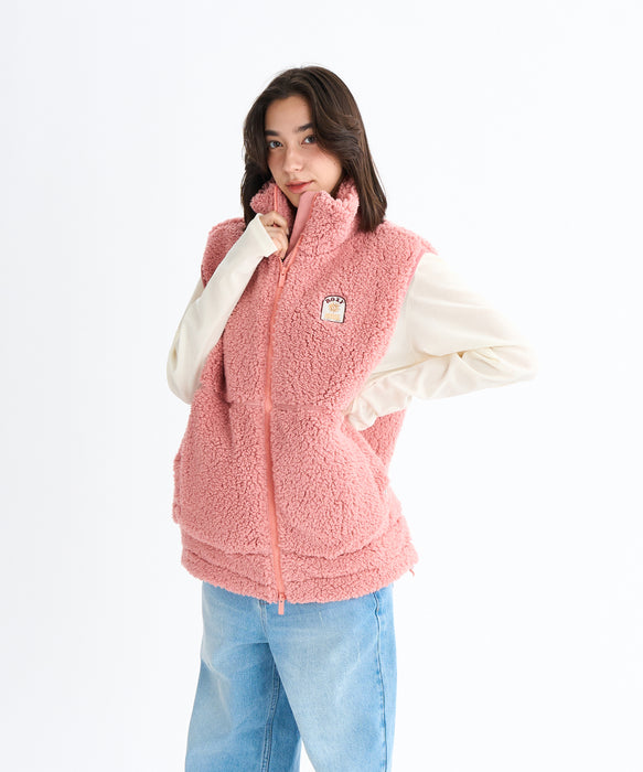 【OUTLET】Roxy BELLIS BOA VEST ウィメンズ ボアベスト 撥水加工 <2025FW HEART WAVE HOLIDAYS>