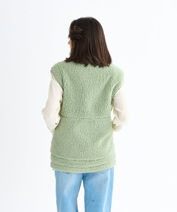 【OUTLET】Roxy BELLIS BOA VEST ウィメンズ ボアベスト 撥水加工 <2025FW HEART WAVE HOLIDAYS>