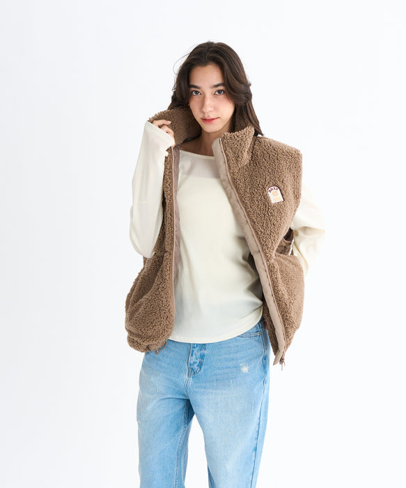 Roxy BELLIS BOA VEST ウィメンズ ボアベスト 撥水加工 <2025FW