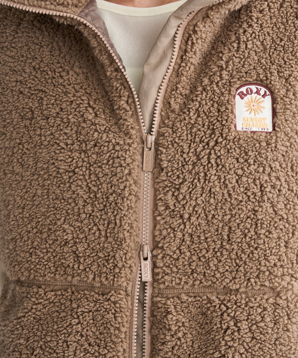 【OUTLET】Roxy BELLIS BOA VEST ウィメンズ ボアベスト 撥水加工 <2025FW HEART WAVE HOLIDAYS>