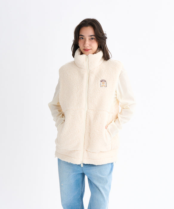 Roxy BELLIS BOA VEST ウィメンズ ボアベスト 撥水加工 <2025FW