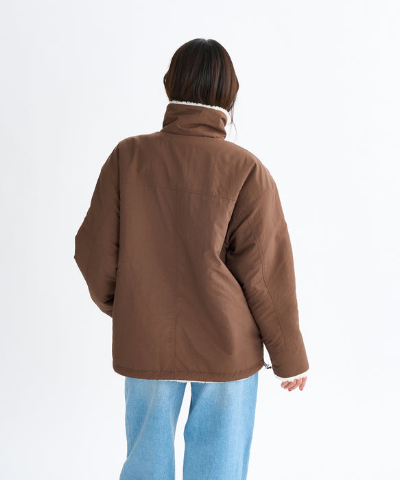 Roxy CHEER UP ウィメンズ リバーシブル ボアジャケット 撥水加工 <2025FW HEART WAVE HOLIDAYS>