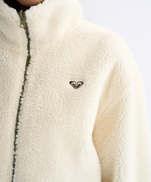 Roxy CHEER UP ウィメンズ リバーシブル ボアジャケット 撥水加工 <2025FW HEART WAVE HOLIDAYS>