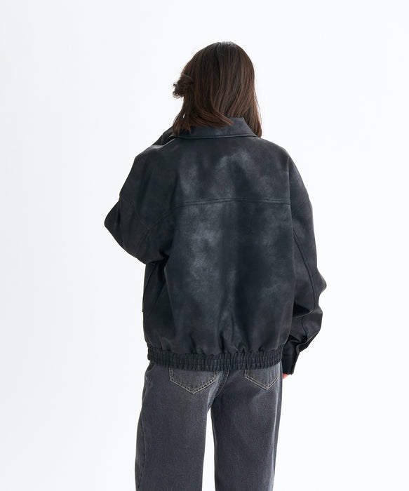 Roxy MY BEST ウィメンズ エコレザージャケット オーバーサイズ <2025FW WHAT'S IN YOUR HEART?>