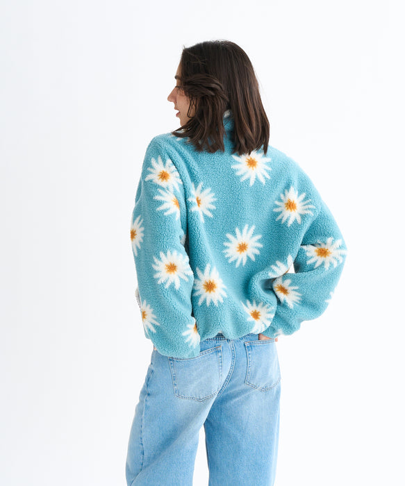 Roxy ALL DAY ウィメンズ フラワー柄 ボアジャケット 中綿