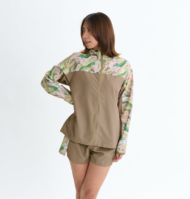 【OUTLET】Roxy Fitness HAVE A GREAT DAY JACKET ウィメンズ フィットネス ジャケット 撥水加工 シーズン柄<2025FW FITNESS SEASONAL PRINT>