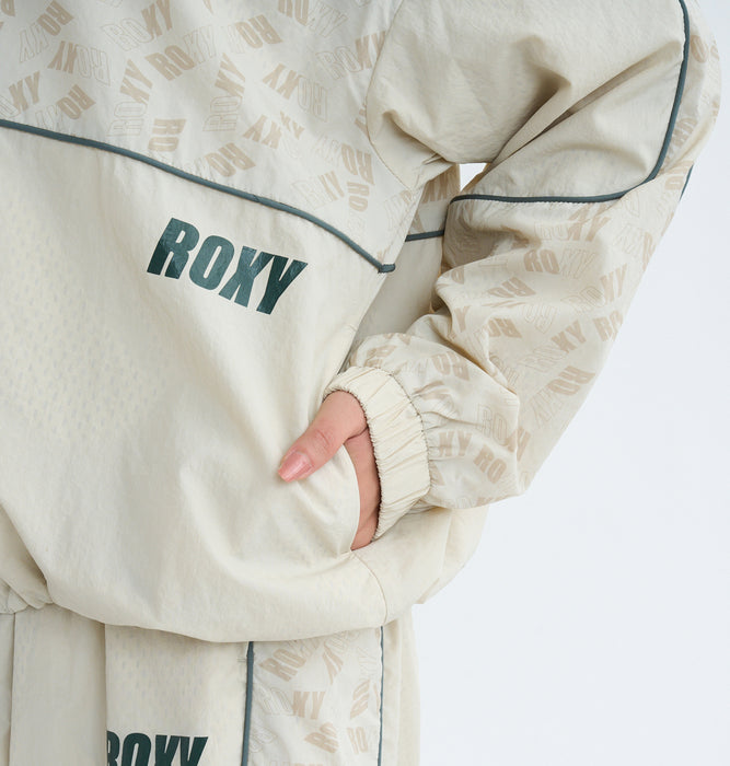 ロキシー ROXY HAVING FUN JACKET ハビング ファン ジャケット レディース 撥水 ベージュ スポーツ フィットネス パーカー ジャケット RJK254537-LBG Roxy Fitness HAVING FUN JACKET ウィメンズ フィットネス ジャケット