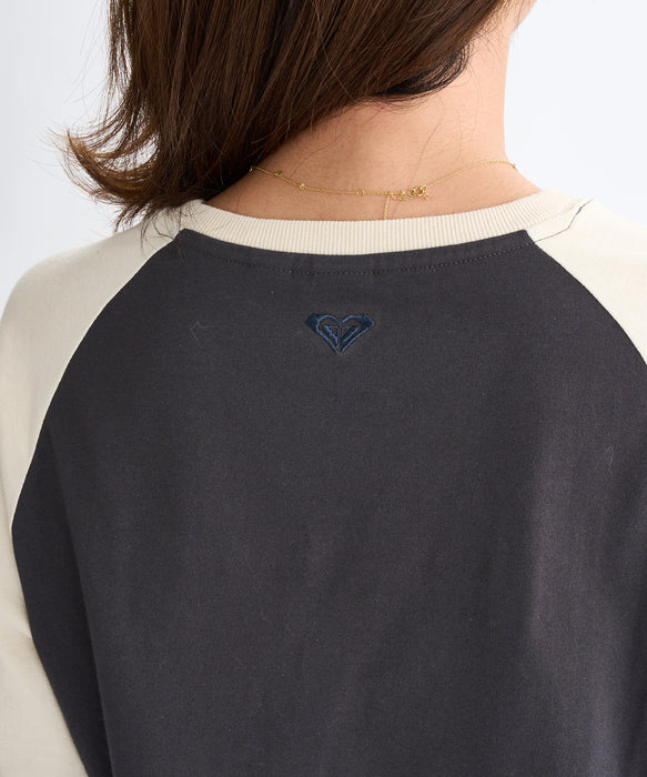 【OUTLET】Roxy ROXY HEART WAVE RAGLAN TEE ウィメンズ 長袖Tシャツ <2025FW HEART WAVE>