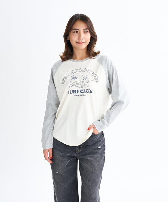 【OUTLET】Roxy ROXY HEART WAVE RAGLAN TEE ウィメンズ 長袖Tシャツ <2025FW HEART WAVE>