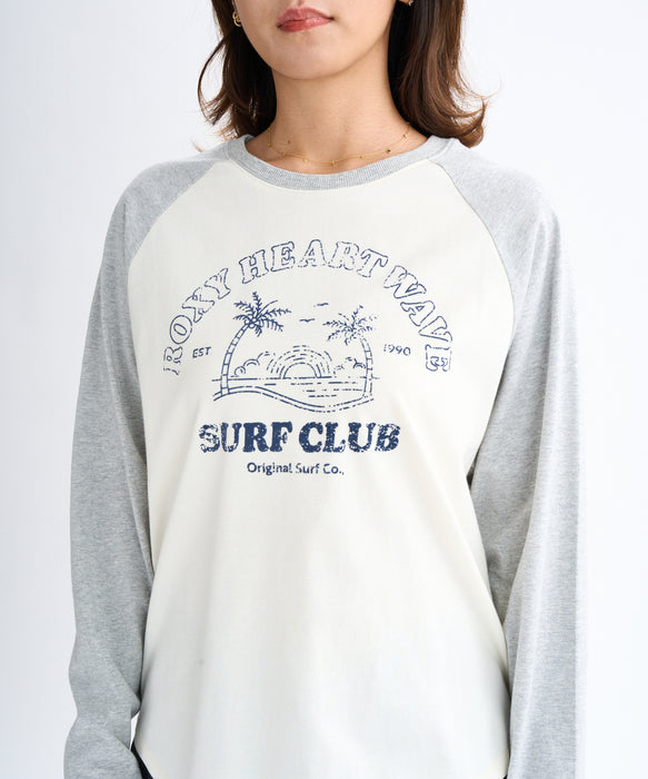 【OUTLET】Roxy ROXY HEART WAVE RAGLAN TEE ウィメンズ 長袖Tシャツ <2025FW HEART WAVE>