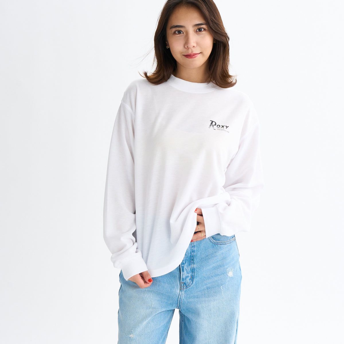 Roxy AUTHENTIC ウィメンズ バックプリント長袖Tシャツ