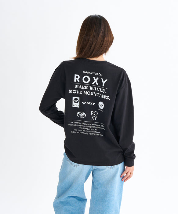Roxy HISTORICAL LOGO L/S TEE ウィメンズ 長袖Tシャツ