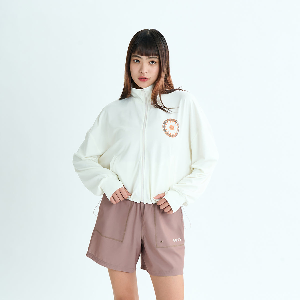 OUTLET】Roxy WILD FLOWER ZIP ウィメンズ ジップ付きラッシュガード