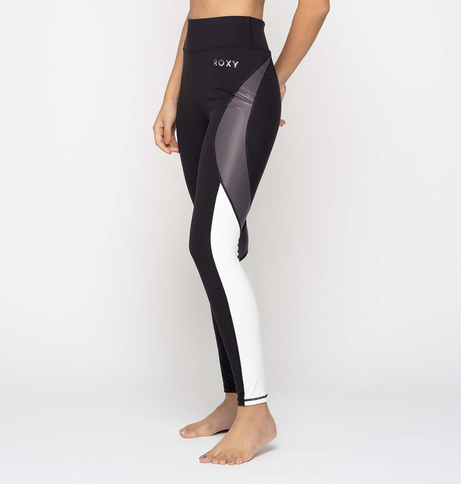 Roxy 水陸両用 速乾 UVカット ハイウエストレギンス JUMP HIGH METALLIC LEGGINGS VER2