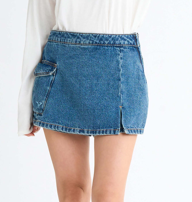 Roxy LIVED IN DENIM SKORT ウィメンズ デニムスコート