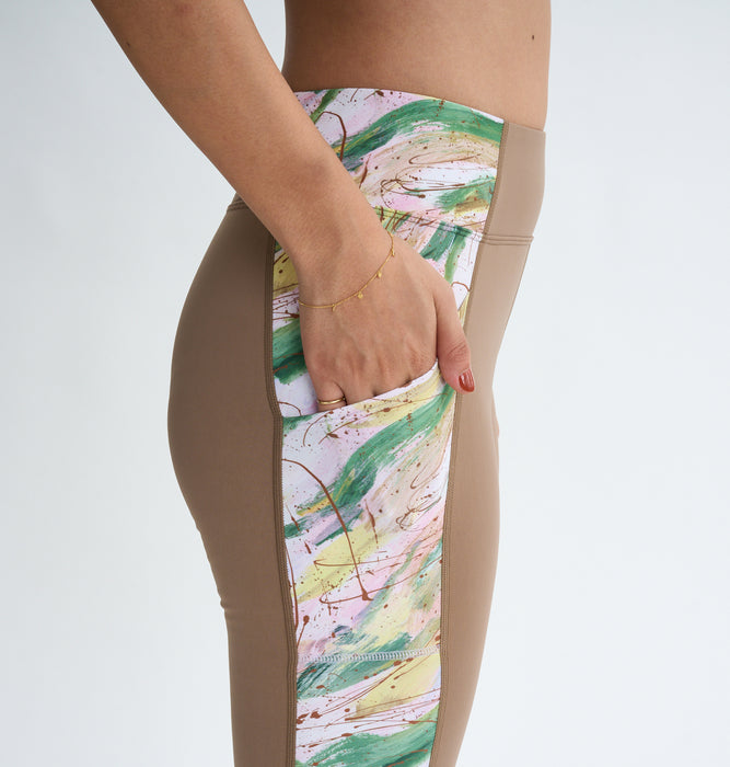 Roxy Fitness HAVE A GREAT DAY LEGGINGS VER2 ウィメンズ フィットネス 裏起毛レギンス フルレングス 速乾・UVカット <2025FW FITNESS SEASONAL PRINT>