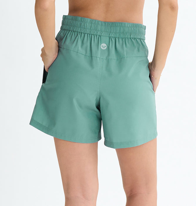 【OUTLET】Roxy Fitness MY 1ST ROXY SHORTS ウィメンズ フィットネス 4WAYストレッチ ョート丈パンツ 速乾・UVカット <2025FW MT 1ST ROXY>