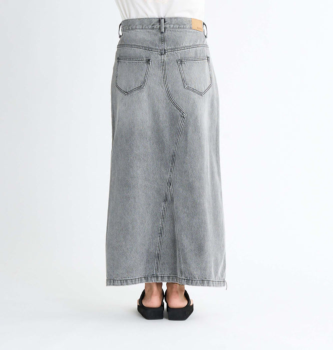 Roxy LIVED IN DENIM SKIRT ウィメンズ ロングスカート