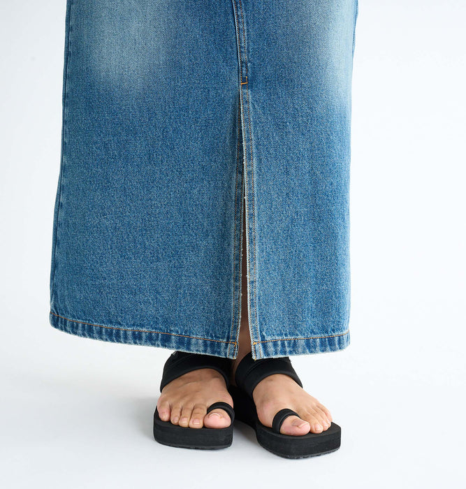 Roxy LIVED IN DENIM SKIRT ウィメンズ ロングスカート