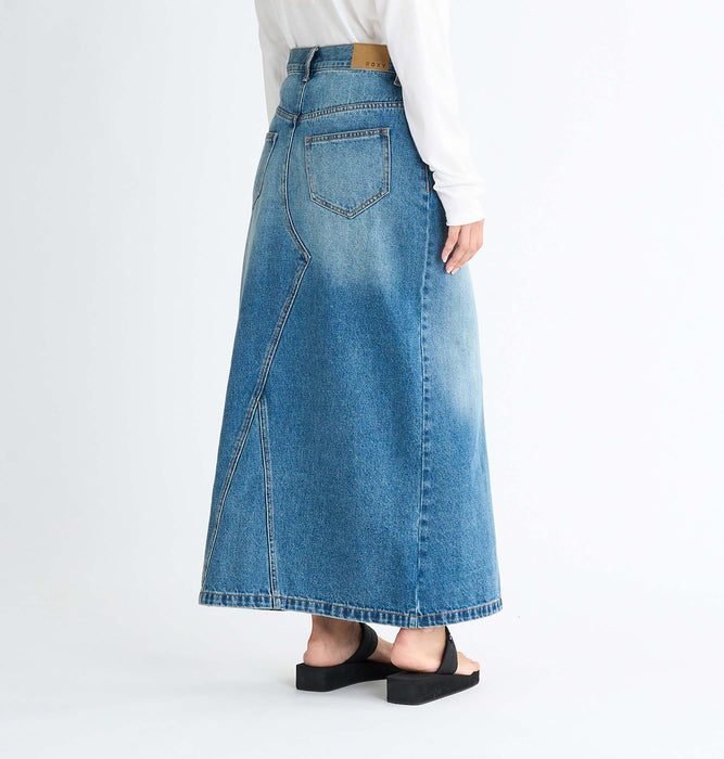 Roxy LIVED IN DENIM SKIRT ウィメンズ ロングスカート