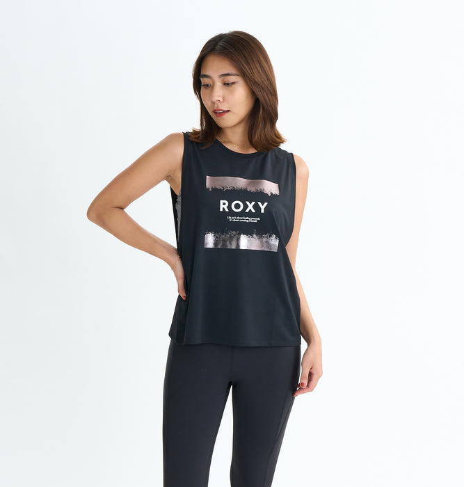 Roxy Fitness BRIGHTEN YOUR LIFE TANK ウィメンズ フィットネス 水陸両用タンクトップ 速乾・UVカット<2025FW ACTIVE BY NATURE COLLECTION>