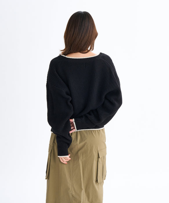 Roxy HORIZON CARDIGAN ウィメンズ ドロップショルダーカーディガン ミドルゲージ <2025FW HEART WAVE>