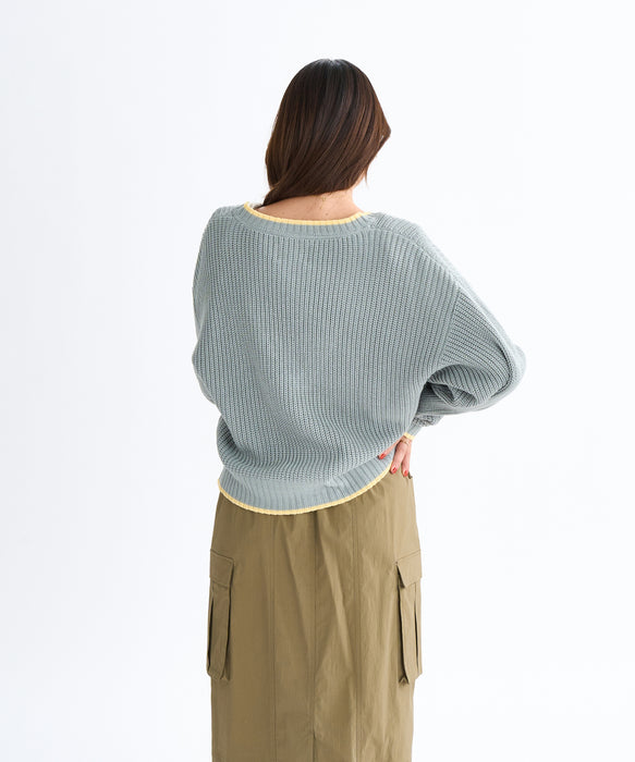 Roxy HORIZON CARDIGAN ウィメンズ ドロップショルダーカーディガン ミドルゲージ <2025FW HEART WAVE>