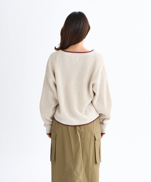 Roxy HORIZON CARDIGAN ウィメンズ ドロップショルダーカーディガン ミドルゲージ <2025FW HEART WAVE>