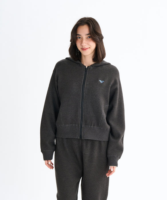 Roxy HEART  WAVE KNIT HOODIE ウィメンズ ダブルジップニットフーディ <2025FW HEART WAVE>