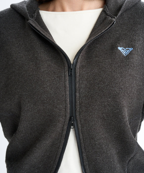 Roxy HEART  WAVE KNIT HOODIE ウィメンズ ダブルジップニットフーディ <2025FW HEART WAVE>