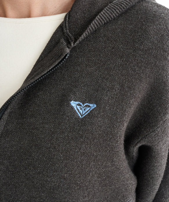 Roxy HEART  WAVE KNIT HOODIE ウィメンズ ダブルジップニットフーディ <2025FW HEART WAVE>