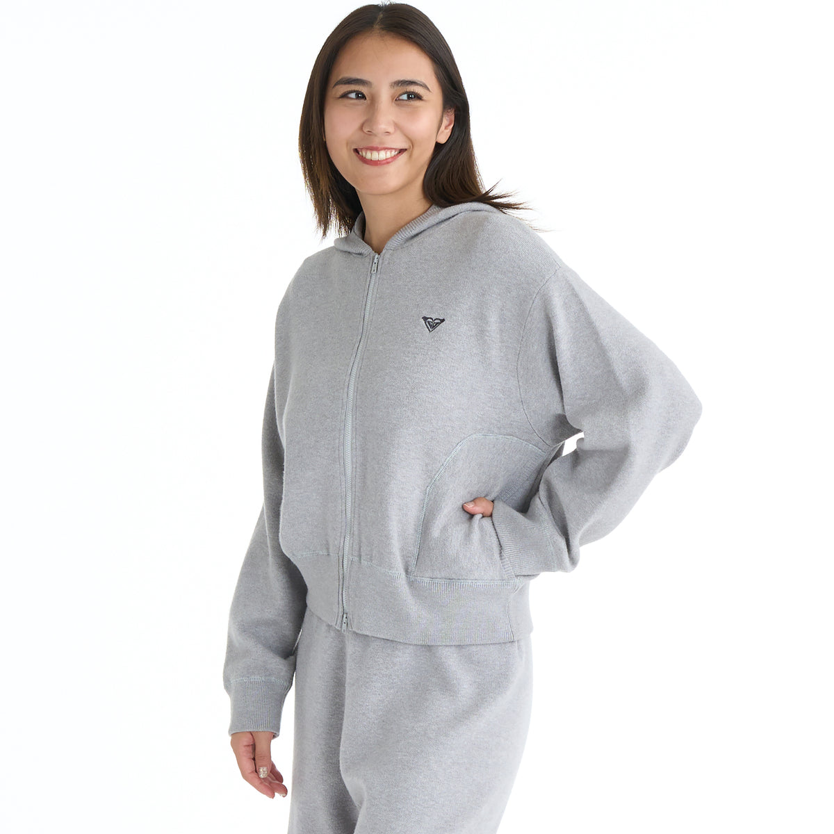 Roxy HEART WAVE KNIT HOODIE ウィメンズ ダブルジップニットフーディ