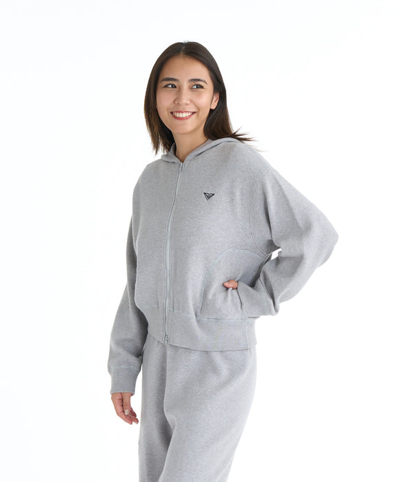 Roxy HEART  WAVE KNIT HOODIE ウィメンズ ダブルジップニットフーディ <2025FW HEART WAVE>