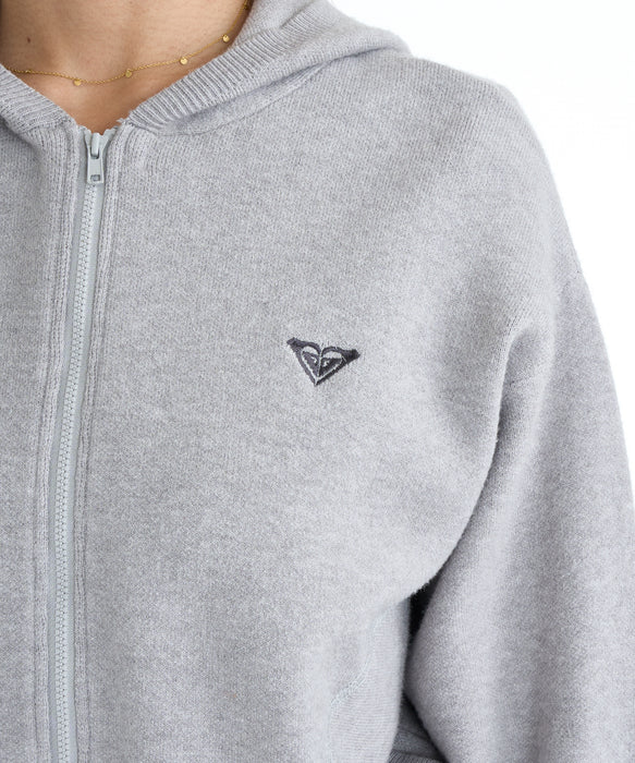 Roxy HEART  WAVE KNIT HOODIE ウィメンズ ダブルジップニットフーディ <2025FW HEART WAVE>