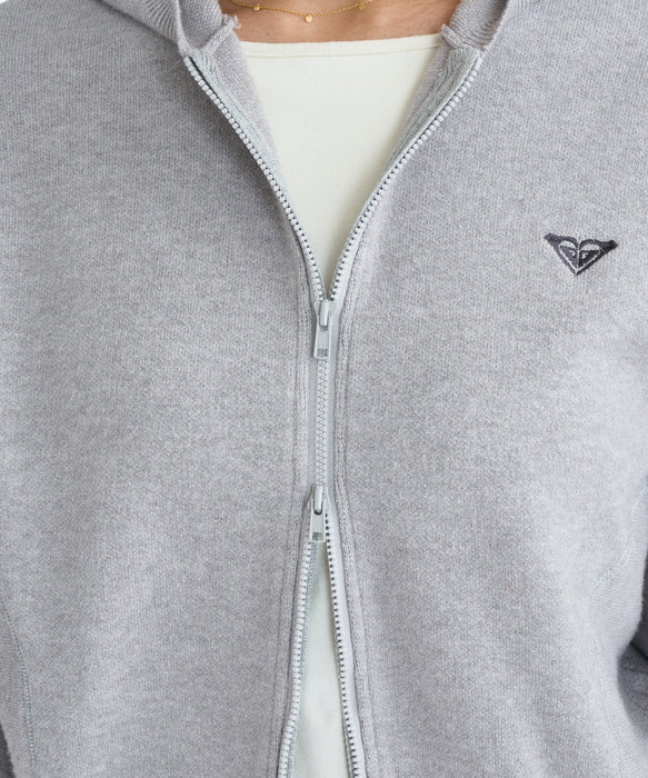 Roxy HEART  WAVE KNIT HOODIE ウィメンズ ダブルジップニットフーディ <2025FW HEART WAVE>