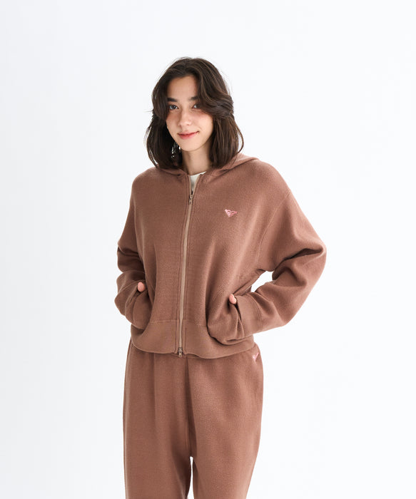 Roxy HEART  WAVE KNIT HOODIE ウィメンズ ダブルジップニットフーディ <2025FW HEART WAVE>