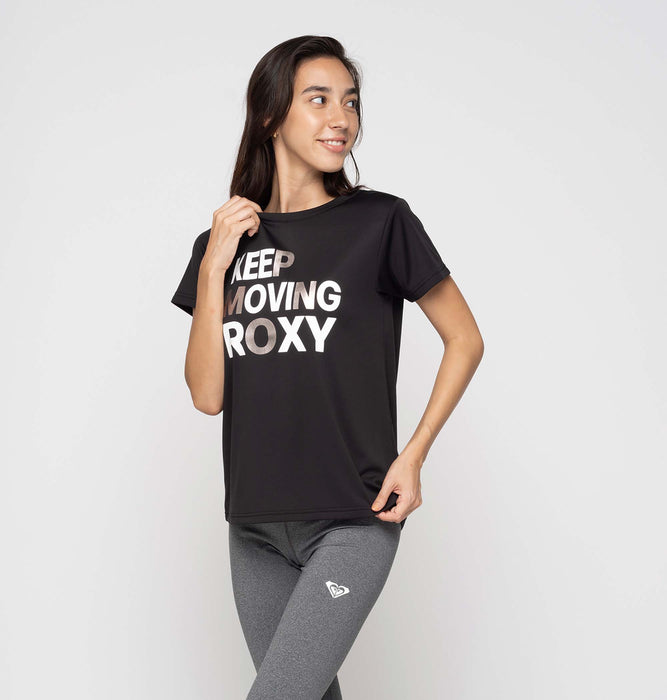 Roxy 水陸両用 速乾 UVカット Tシャツ KEEP MOVING