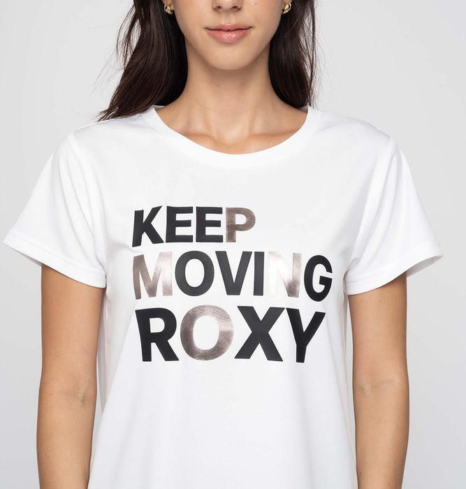 Roxy 水陸両用 速乾 UVカット Tシャツ KEEP MOVING