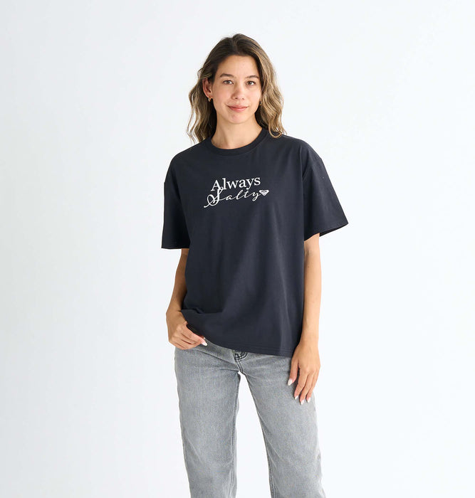 【OUTLET】Roxy ALWAYS SALTY ウィメンズ 半袖Tシャツ ティーシャツ 接触冷感 オーバーサイズ 暑さ対策