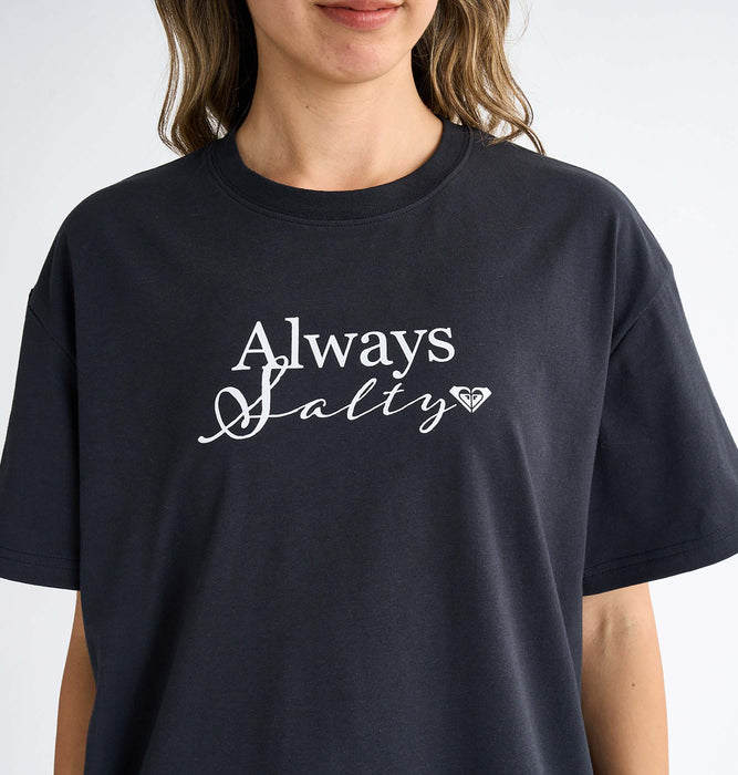 【OUTLET】Roxy ALWAYS SALTY ウィメンズ 半袖Tシャツ ティーシャツ 接触冷感 オーバーサイズ 暑さ対策